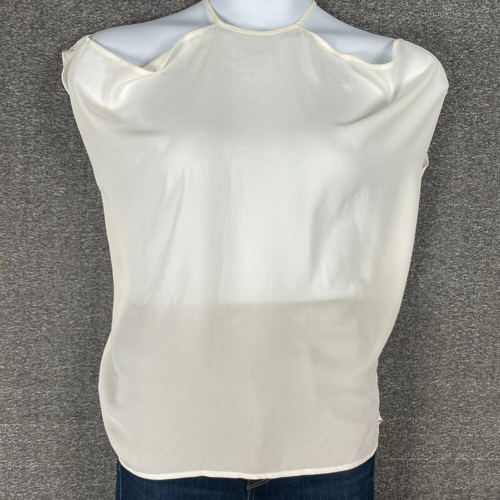 Express Top Womens Size S Cold Shoulder Sheer Feminine Flowy Classy Romantic